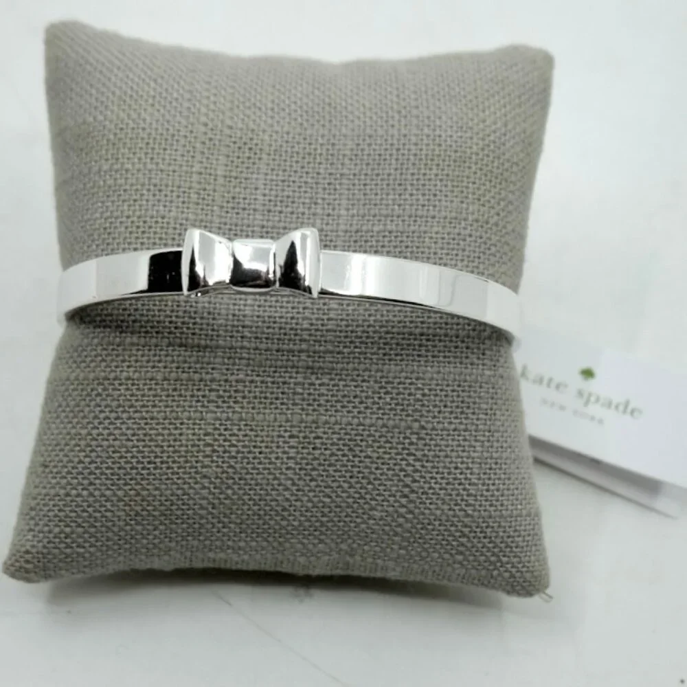 kate spade Silver Bow Bangle Bracelet - Picture 6 of 7